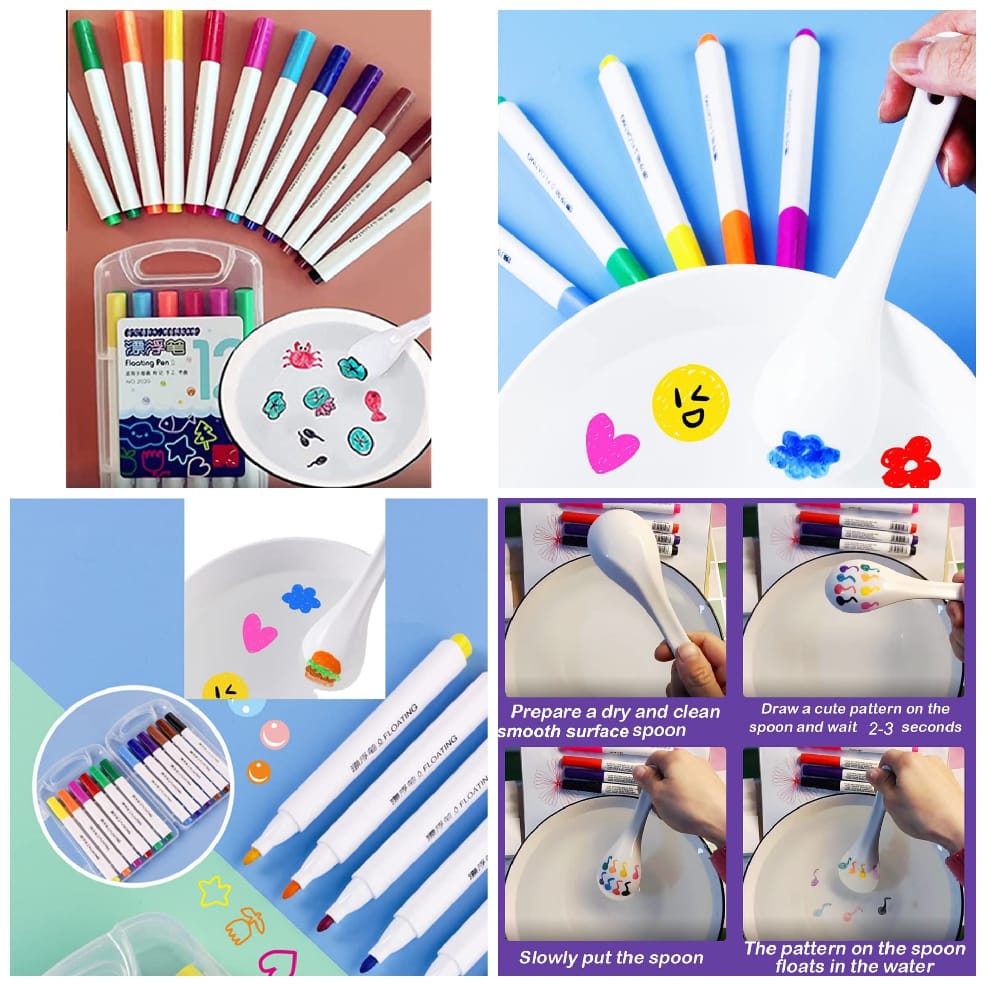 B 2654. Floating Water Colour Pens. 12 Piece.