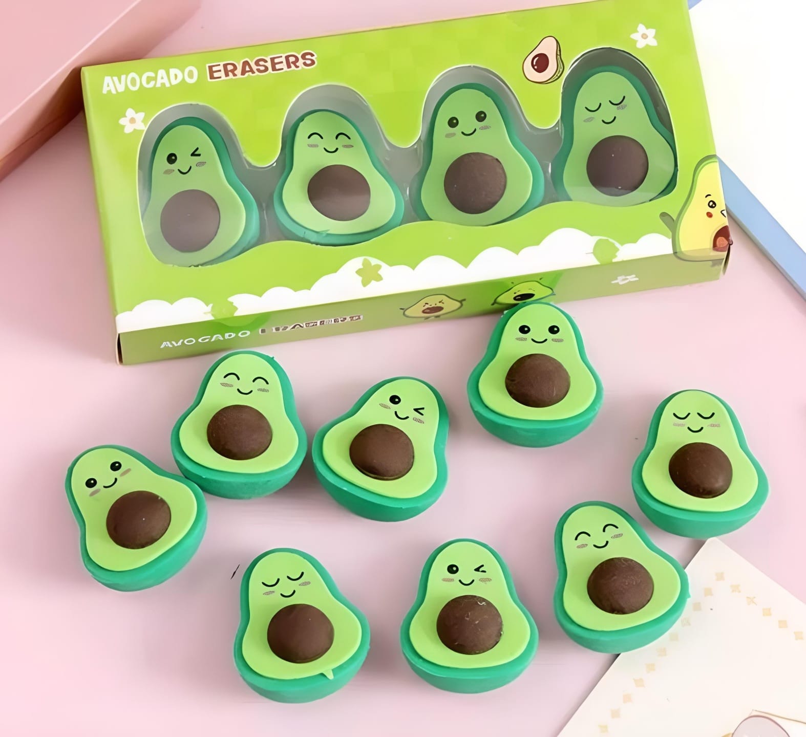 B 5281. Avocado Erasers.