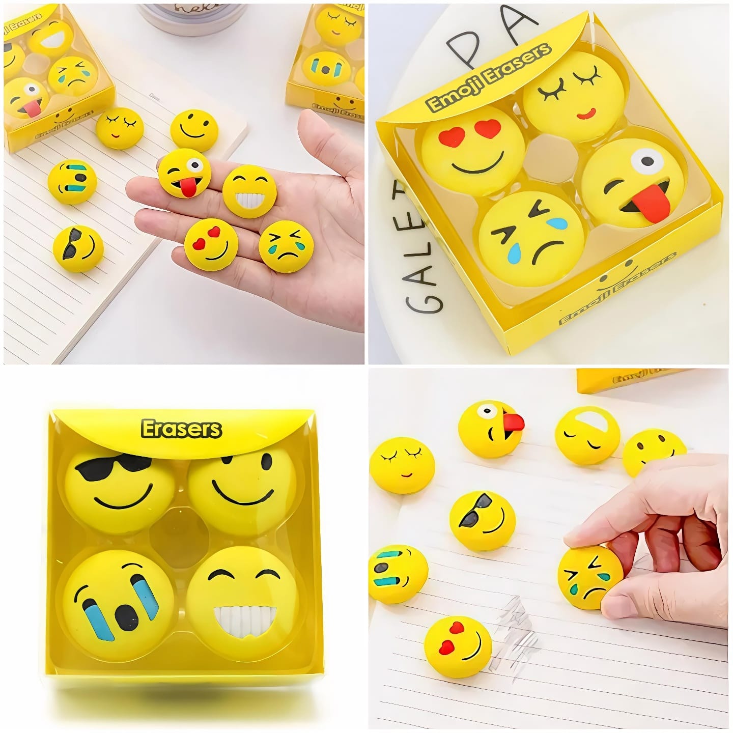 B 6717. Emoji Erasers.